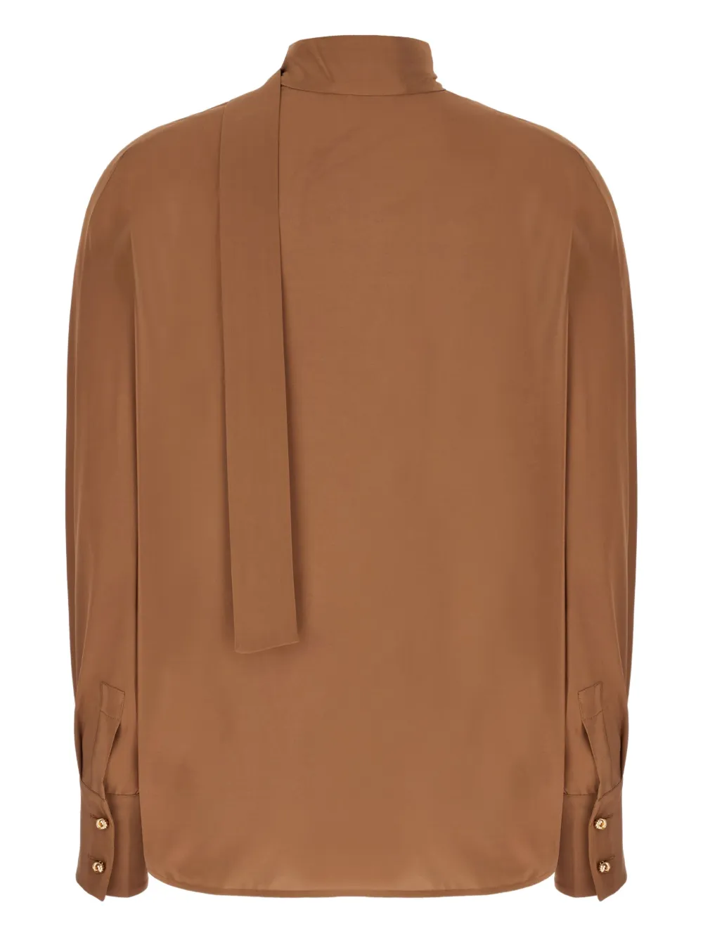 Max Mara tie-neck silk blouse - Bruin