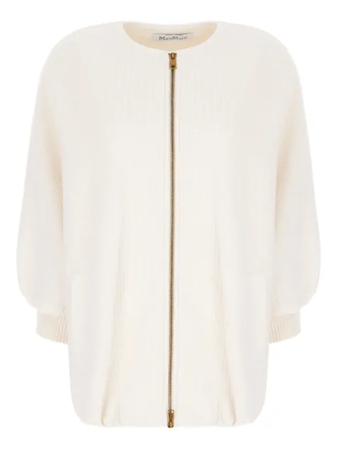 Max Mara zip-front knitted jacket