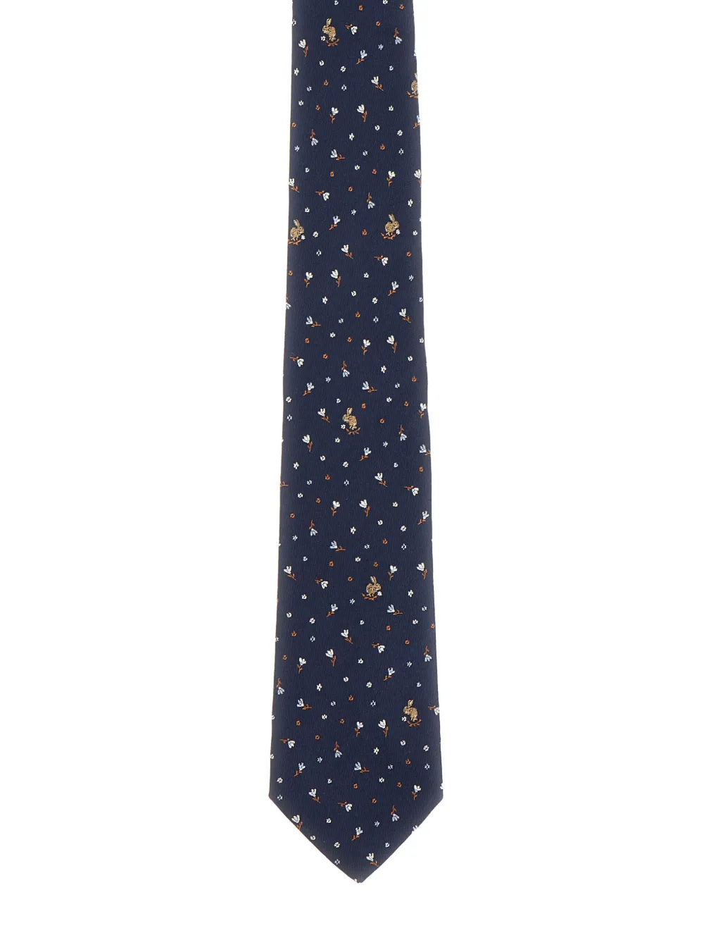Paul Smith Stropdas met geborduurde bloemen Blauw