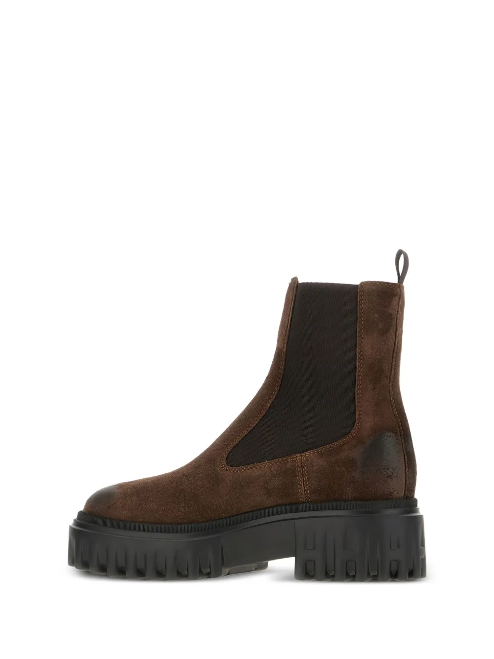 Hogan 50mm elastic-panel leather boots Brown