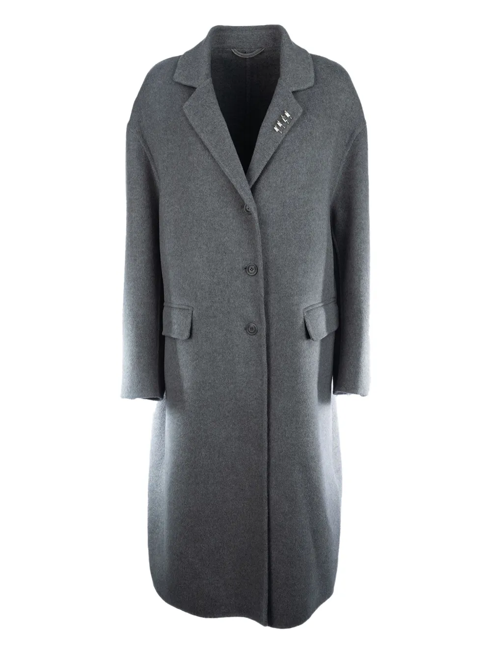 safety-pin embellished coat