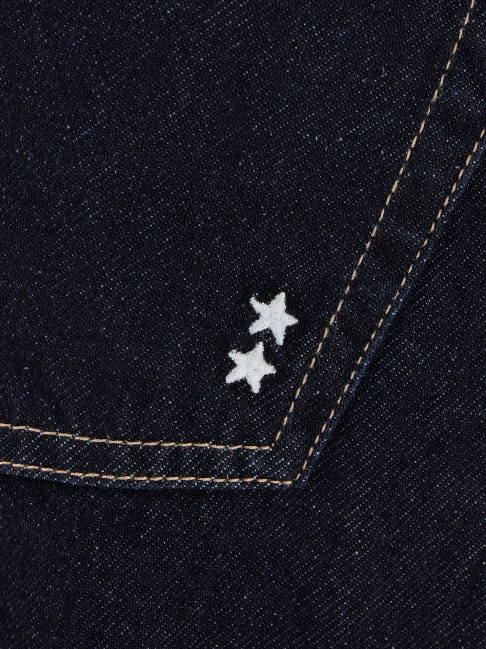 ICON DENIM Jeans met geborduurde ster Blauw