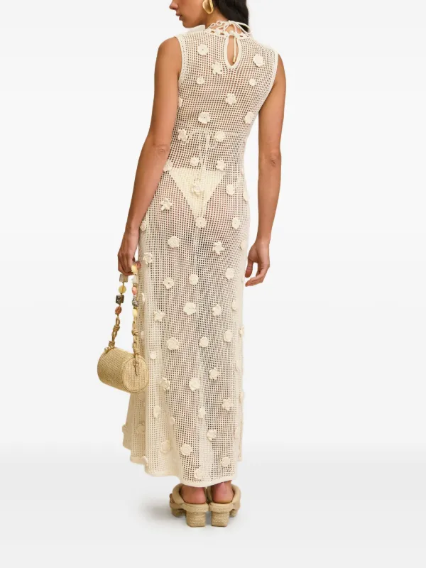 cult gaia crochet dress FRAME Cashmere Cut Out Sweater Dress | Brown main image 1