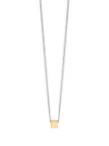 NO MORE box-pendant necklace - Silver