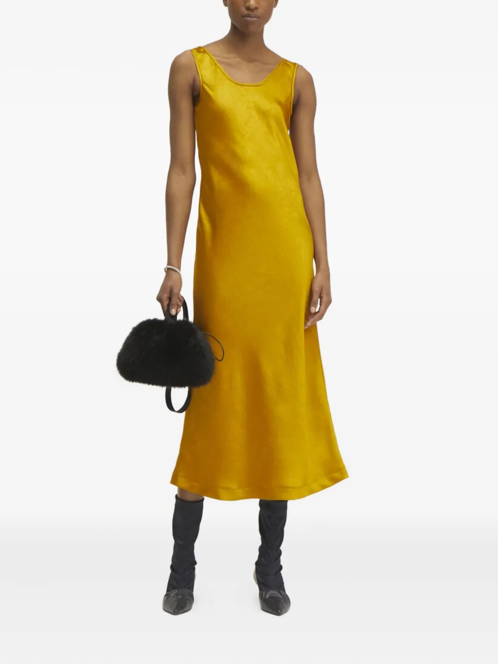 Rodebjer Eloise satin maxi dress - Geel