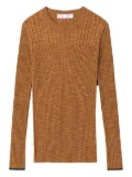 Proenza Schouler ribbed open-back top - Brown