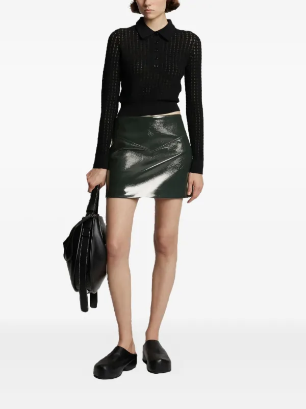 Proenza Schouler Tonal-trim Mini Skirt in Green