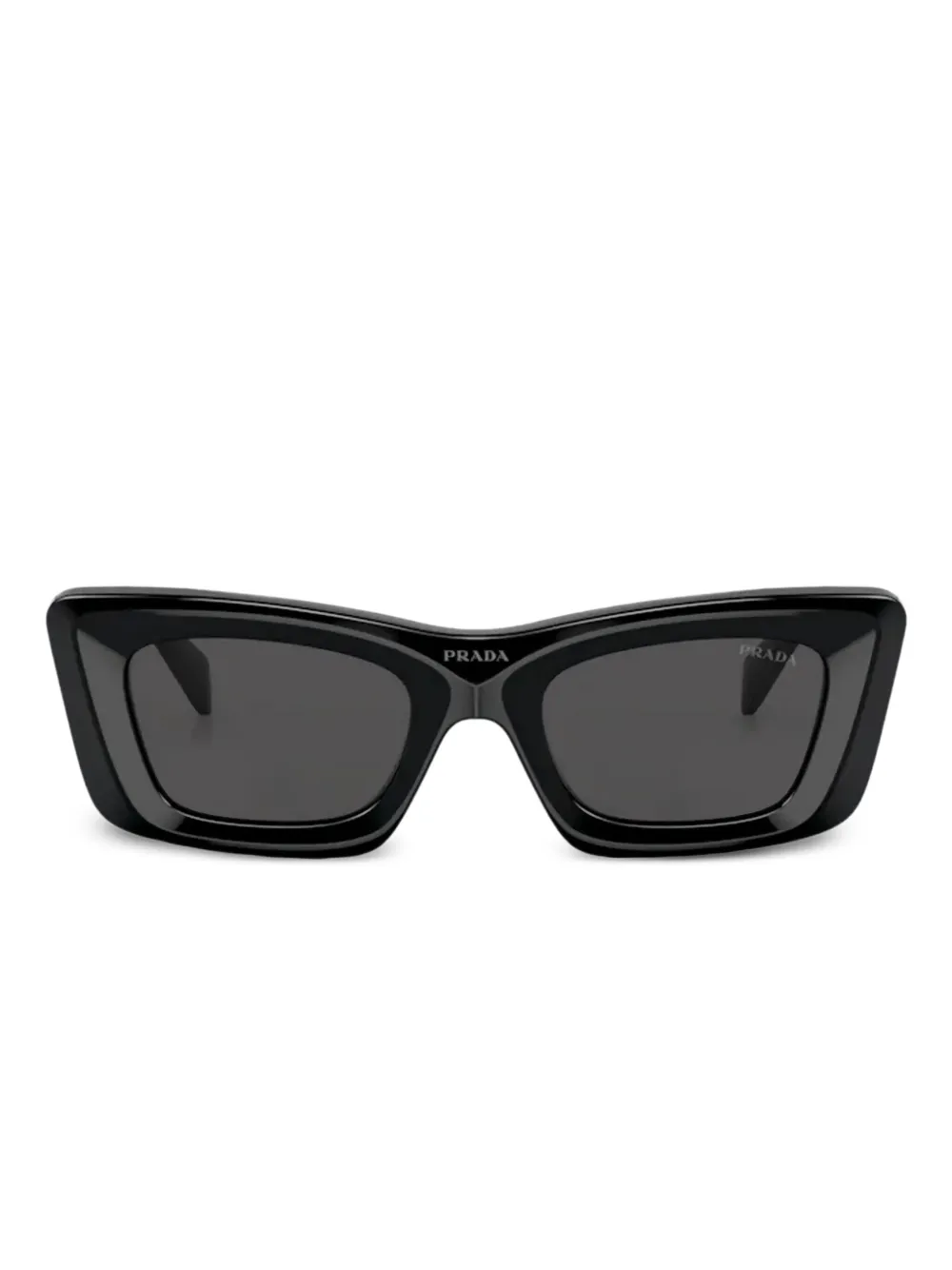 Prada Eyewear logo-plaque sunglasses Zwart