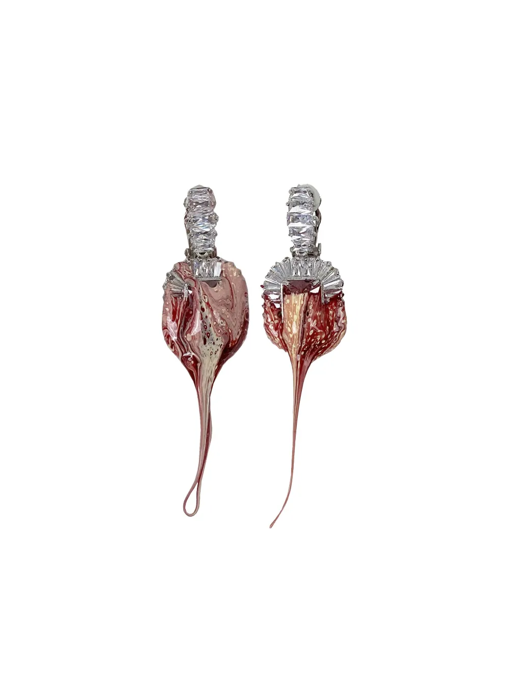 Ottolinger Drip clip-on earrings - Rood