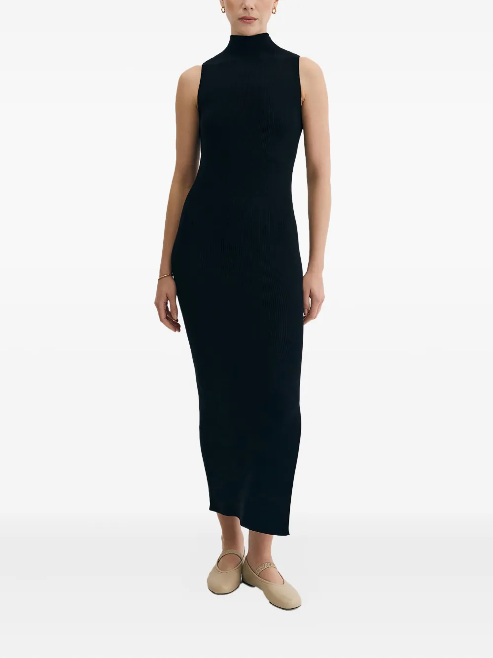 ETHER ribbed high-neck midi dress | Day Dresses | Image 2