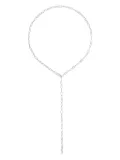 NO MORE Paper Clip Y necklace - Silver
