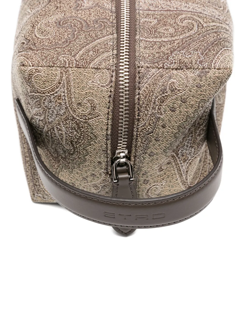 ETRO Essential toilettas met paisley-jacquard Bruin