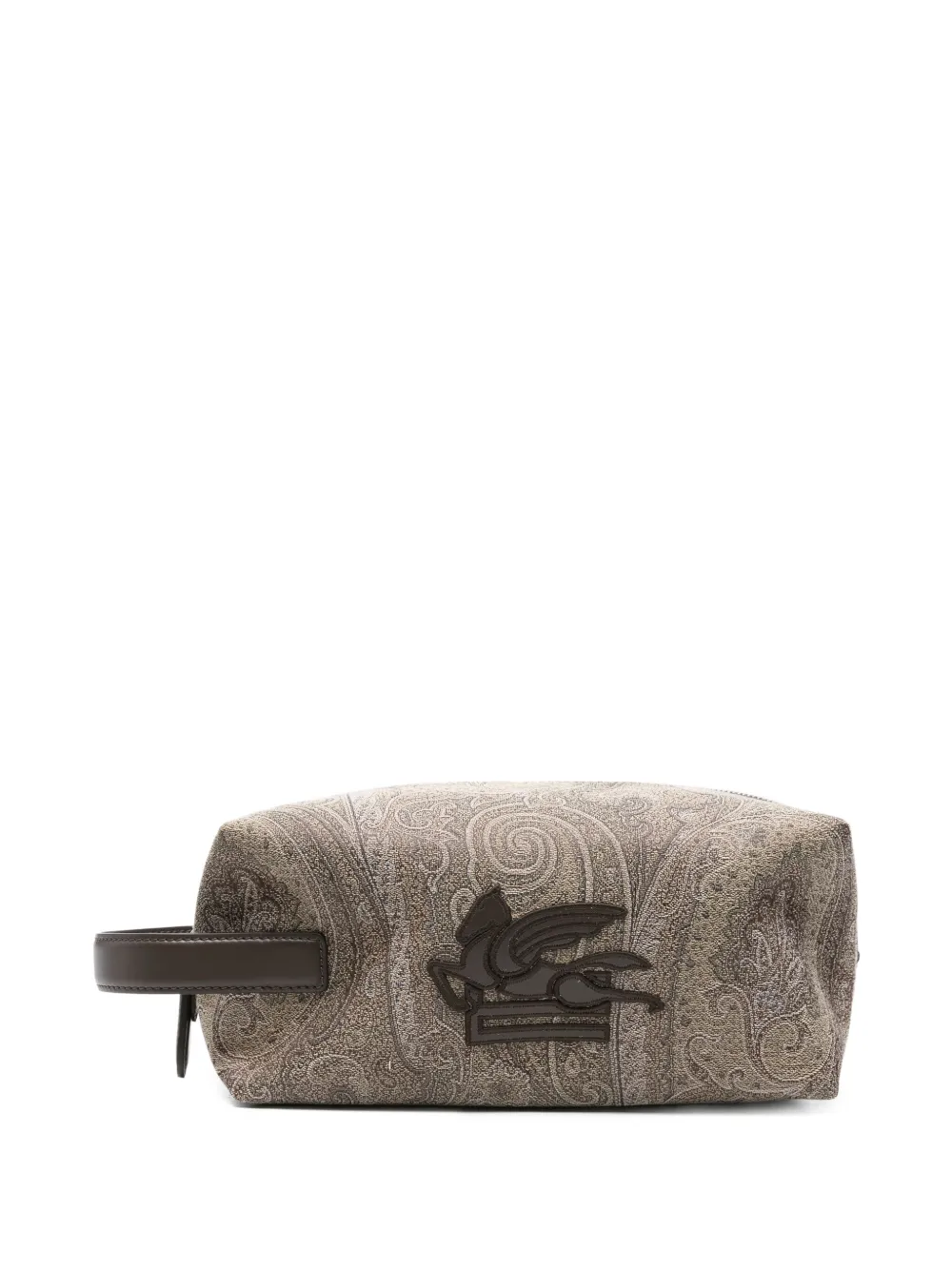 ETRO Essential toilettas met paisley-jacquard Bruin