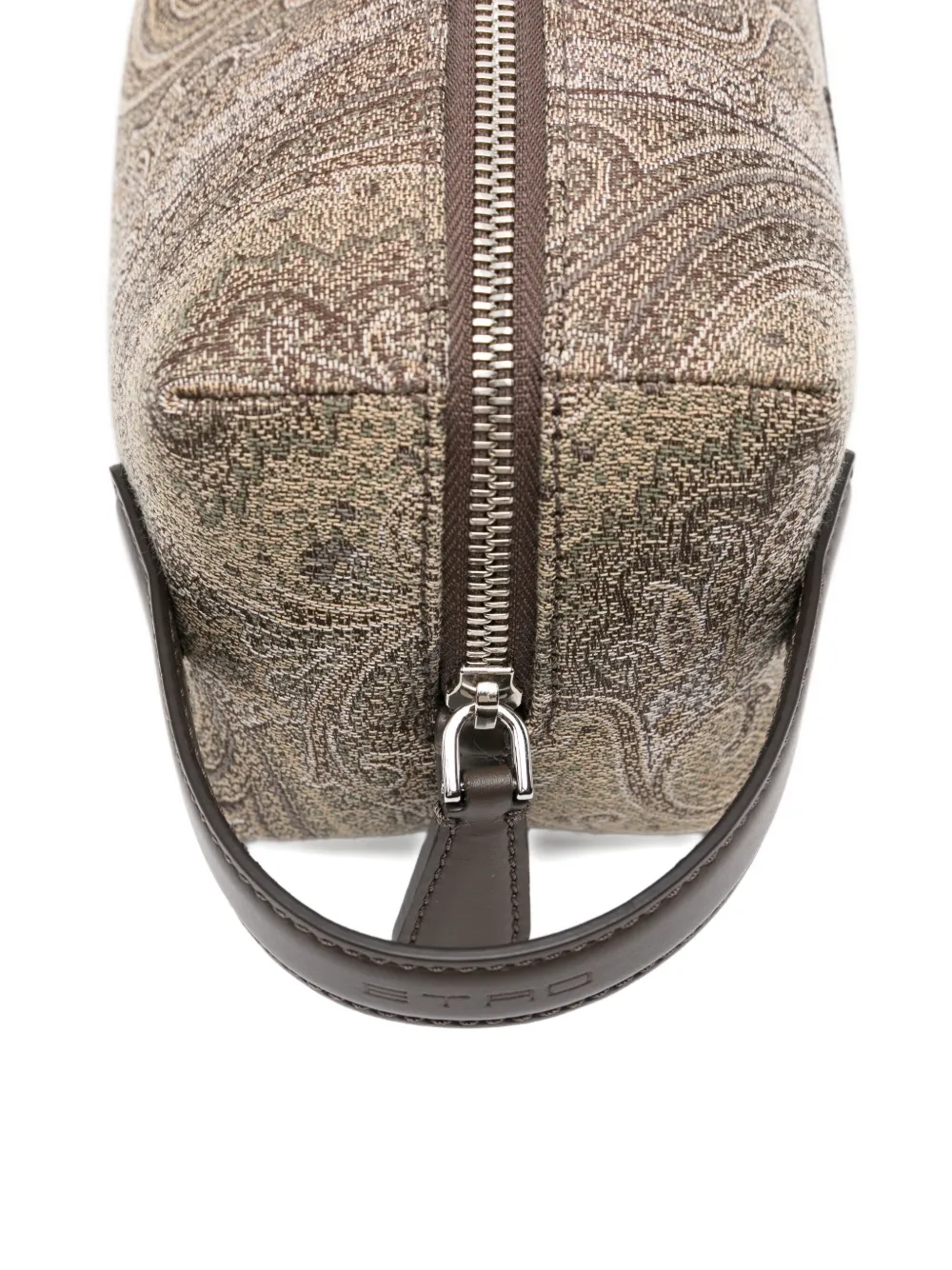 ETRO Essential toilettas met paisley-jacquard Bruin