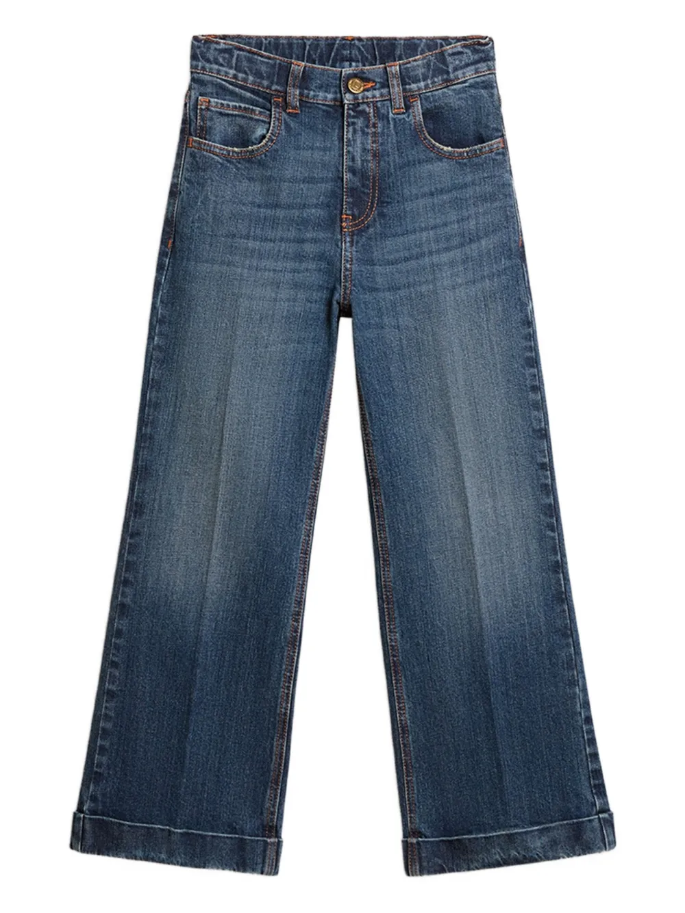 Golden Goose logo-embroidered jeans Blauw