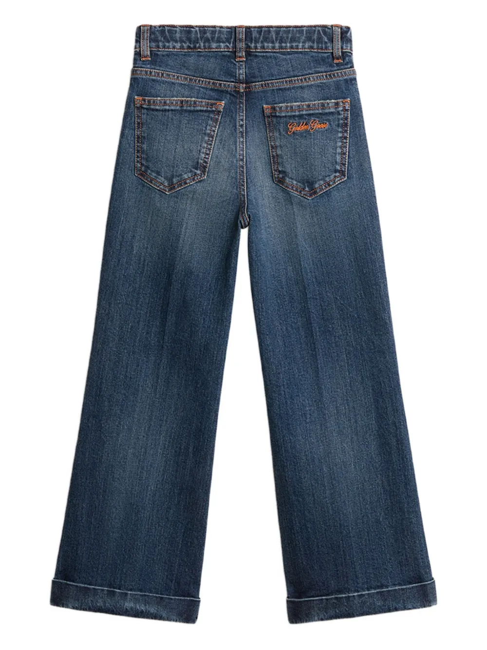 Golden Goose logo-embroidered jeans Blauw