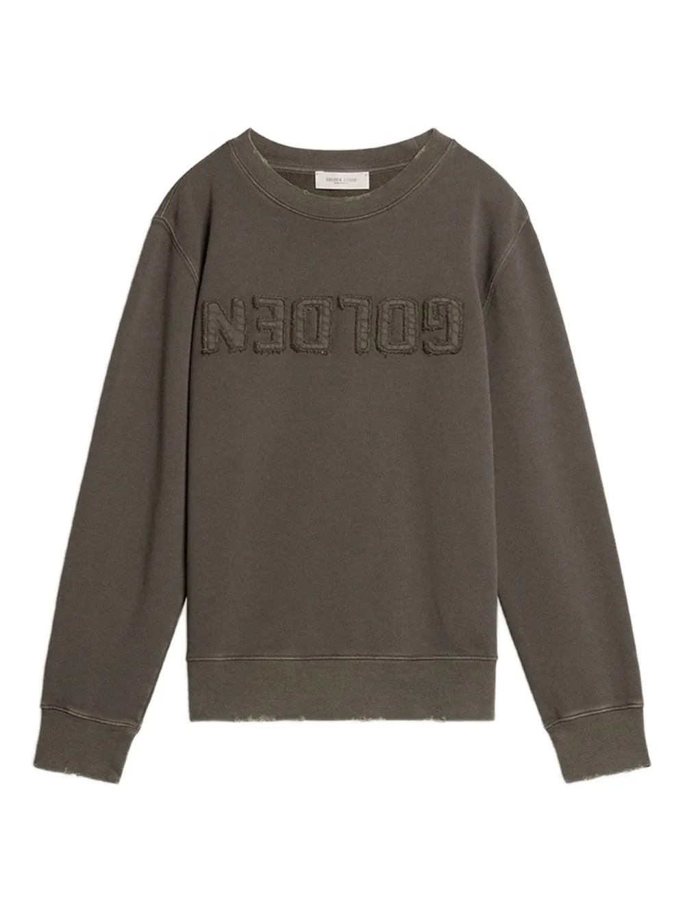 Golden Goose logo-embroidered fleece sweatshirt Grijs