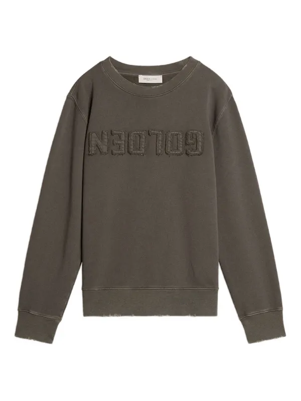 Golden Goose logo-embroidered Fleece Sweatshirt | Grey Golden Goose logo-embroidered Fleece Sweatshirt | Grey