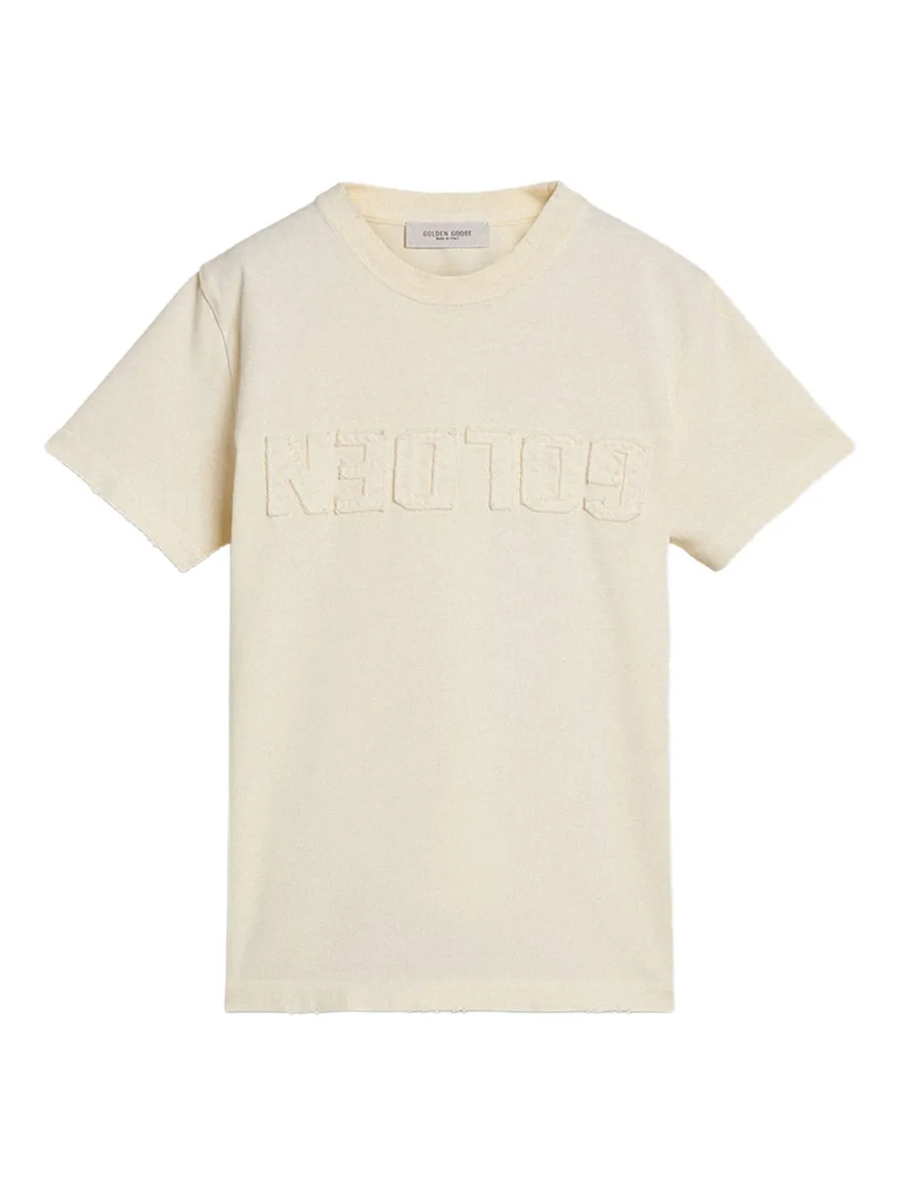 Golden Goose logo-embroidered cotton T-shirt Wit