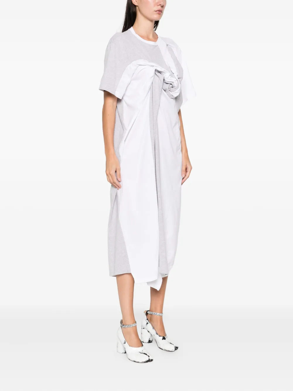 Anni Salonen Rose-detail T-shirt Dress In White