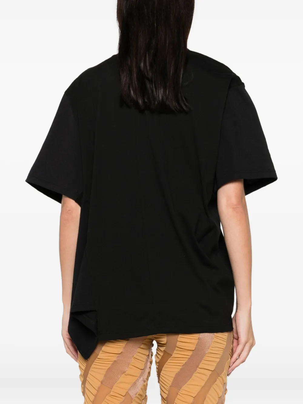 Anni Salonen Knot-detail Crew-neck T-shirt In Black