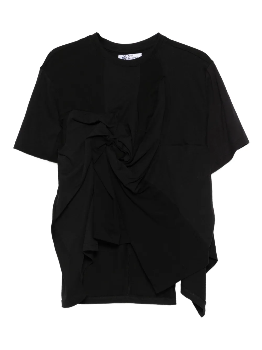 Anni Salonen knot-detail crew-neck T-shirt | Black | Image 1
