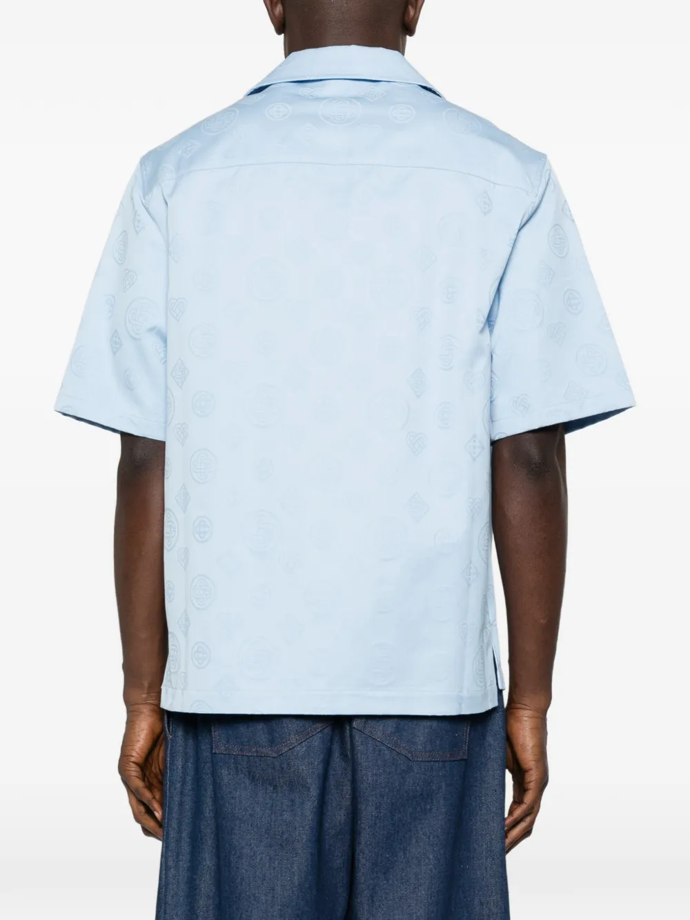 Casablanca Overhemd met monogram Blauw