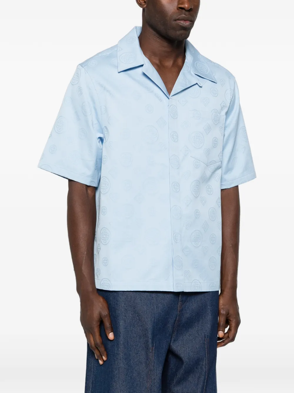 Casablanca Overhemd met monogram Blauw