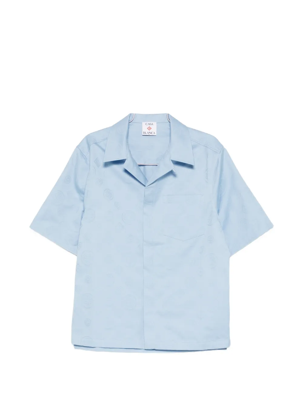 Casablanca monogram short-sleeve shirt - Blu