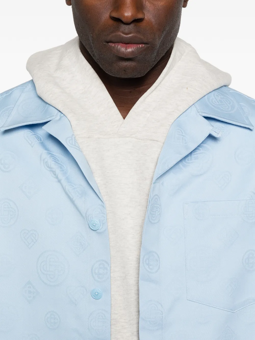 Casablanca Overhemd met monogram Blauw