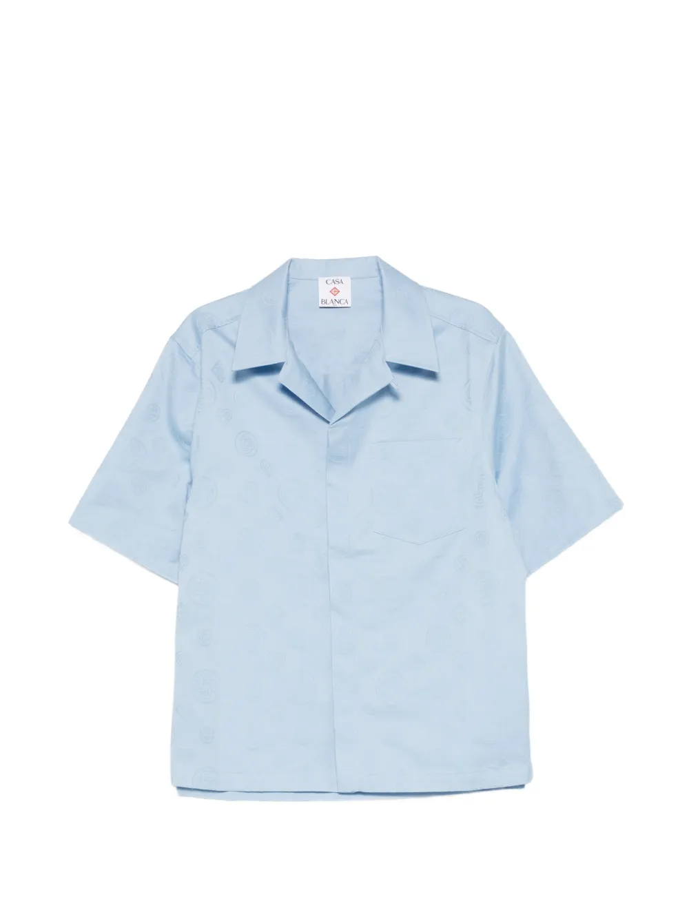 Casablanca monogram short-sleeve shirt - Blu