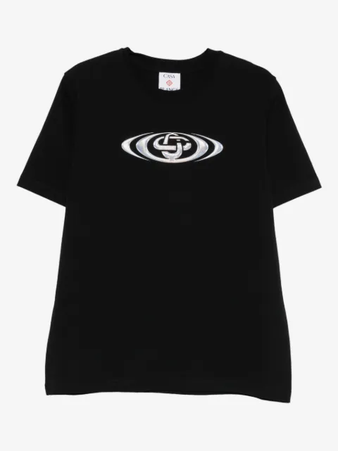 Casablanca warped-logo classic T-shirt