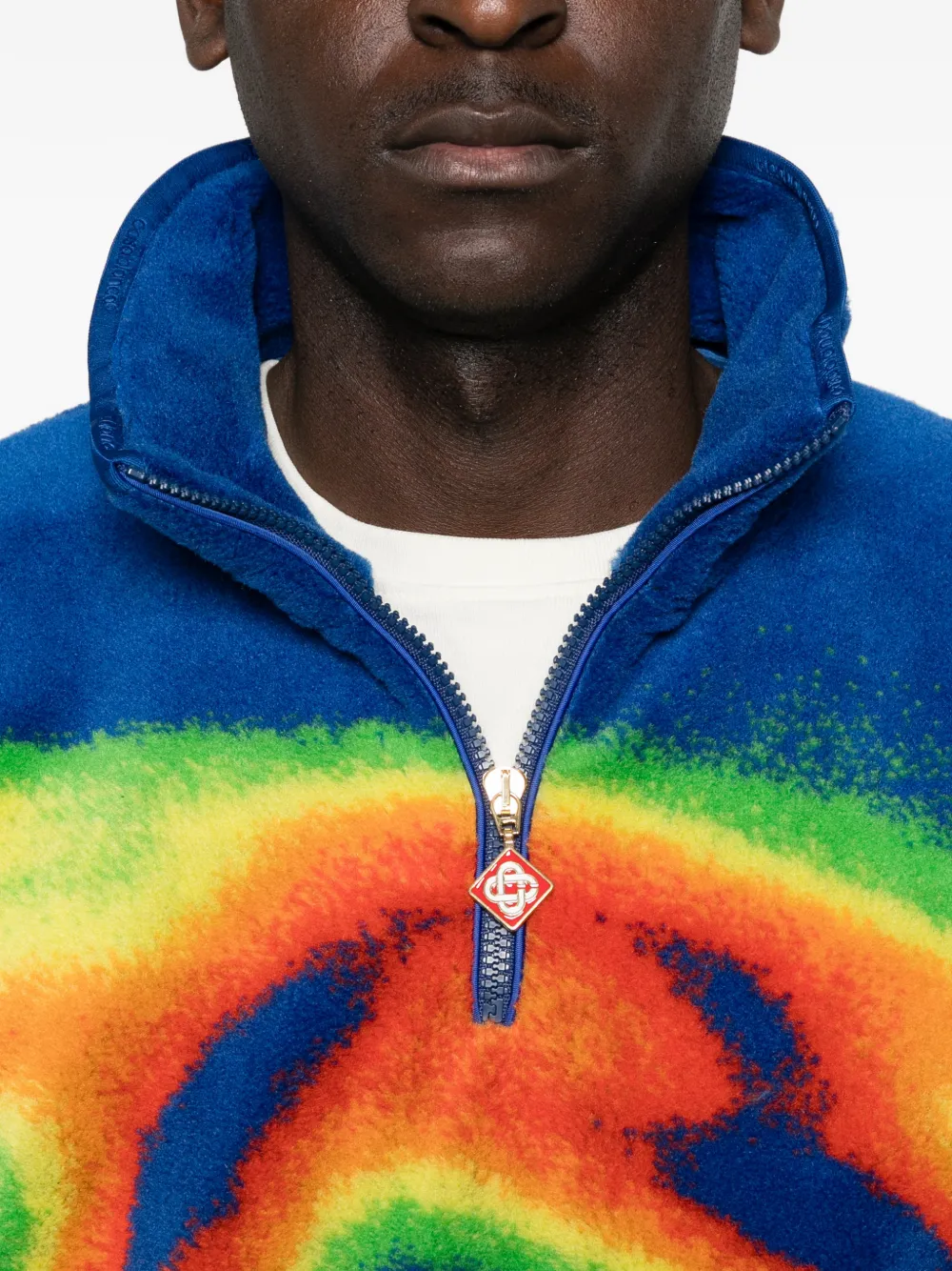 Casablanca Fleece sweater met rits Blauw
