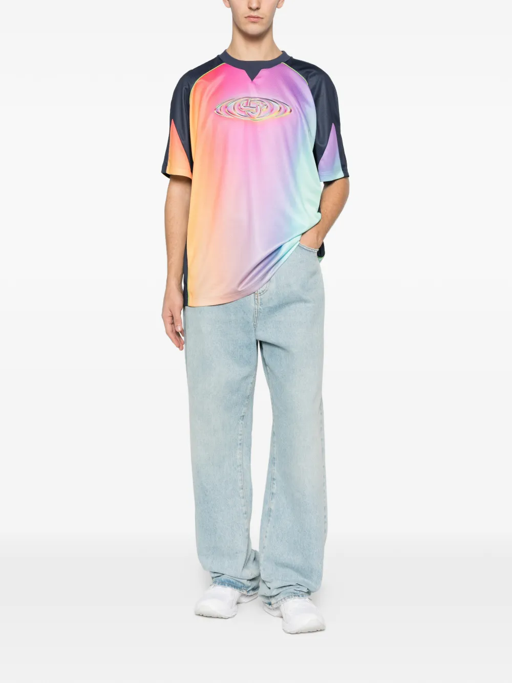 Casablanca Football top met korte mouwen - Roze