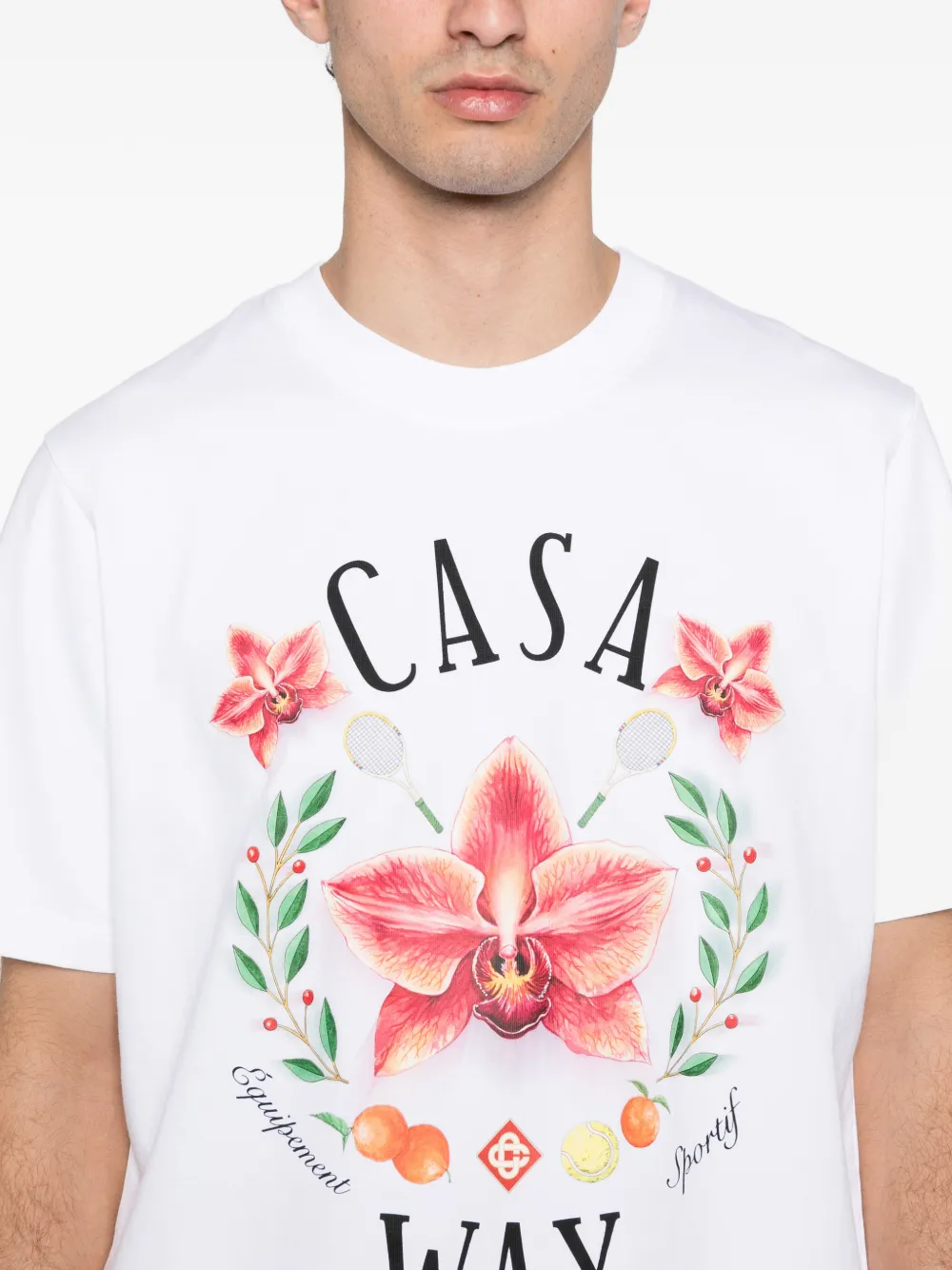 Casablanca Casa Way Orchid T-shirt | White | FARFETCH