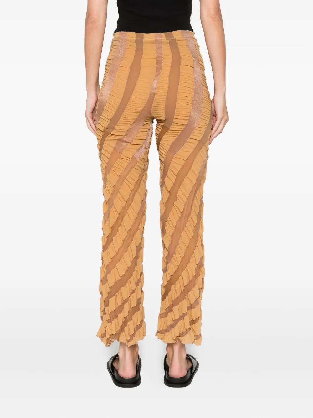 Anni Salonen Twisted Ruffled Trousers In Orange