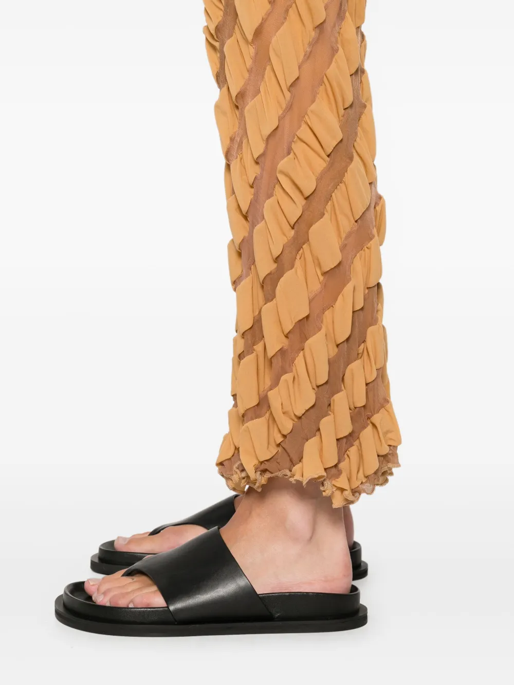 Anni Salonen Twisted Ruffled Trousers In Orange