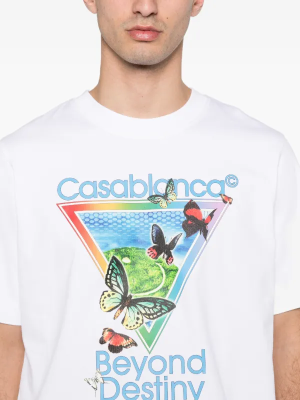 Casablanca Tennis Club Beyond Destiny Graphic t-shirt | White