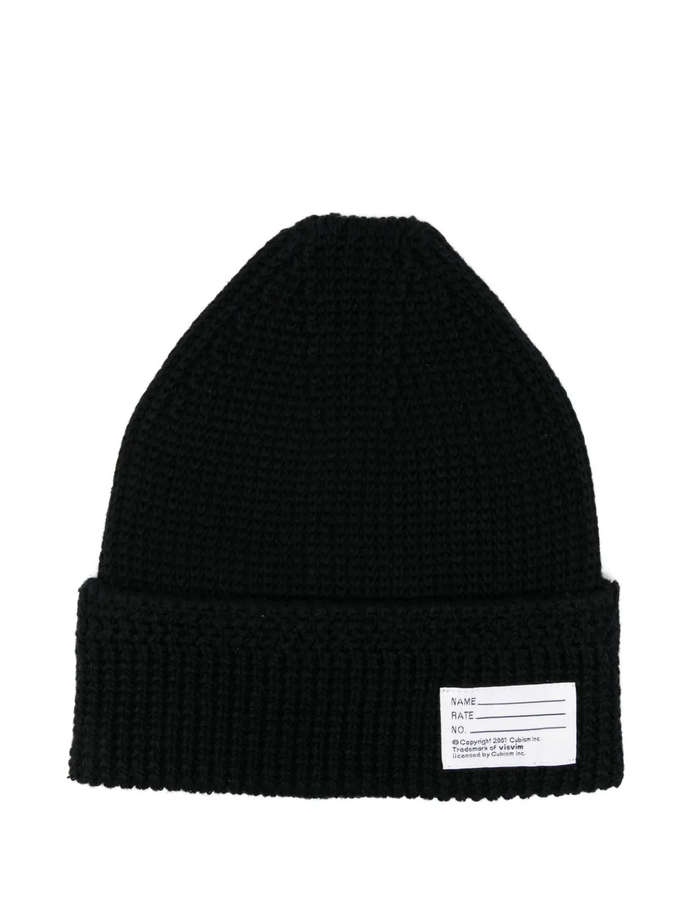 Visvim Label-detail Beanie In Black