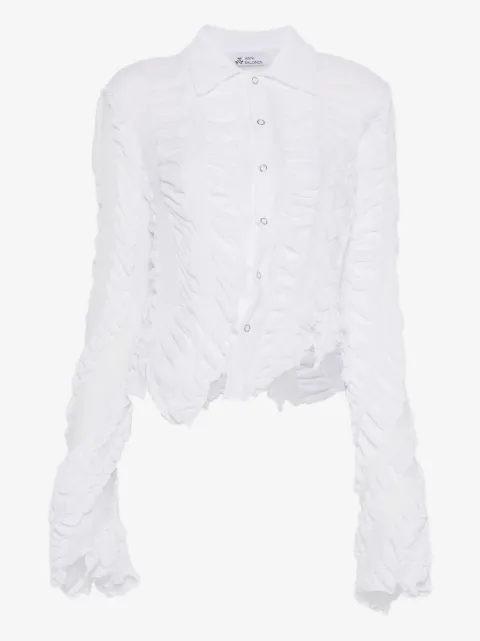Anni Salonen twisted ruffled shirt
