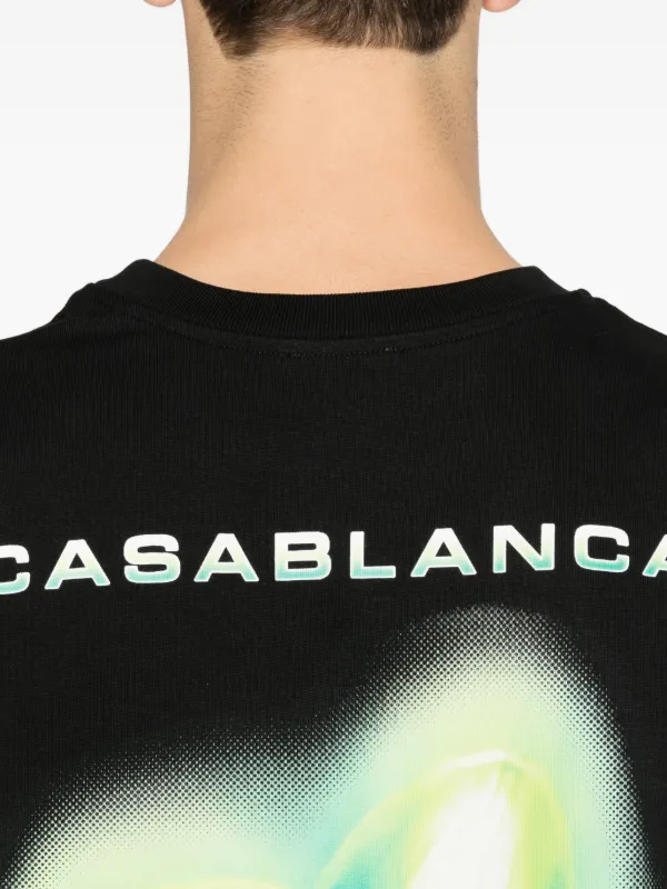 Casablanca Glitch Orchid Oversized T-shirt | Black | FARFETCH