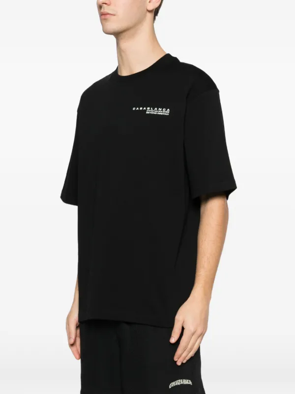 Casablanca Glitch Orchid Oversized T-shirt | Black | FARFETCH JO
