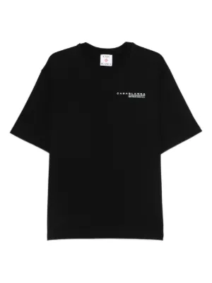 Palm Angels logo-print Cotton T-shirt | Black | FARFETCH SG