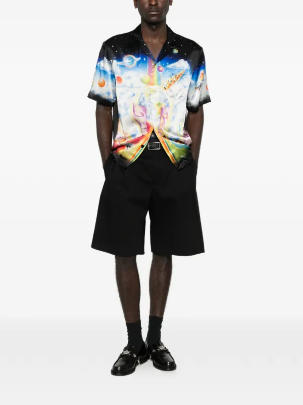 Casablanca galaxy-pint short-sleeve Shirt | Black | FARFETCH RO
