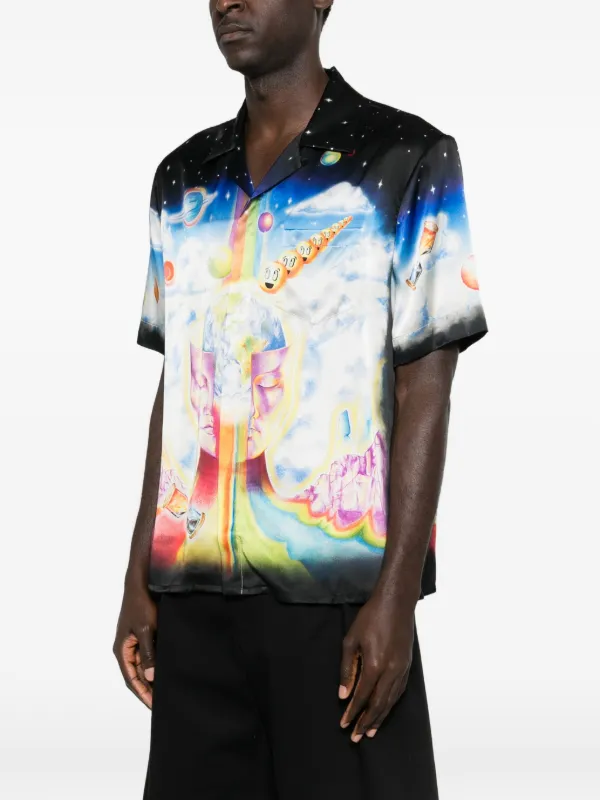 Casablanca galaxy-pint short-sleeve Shirt | Black | FARFETCH RO