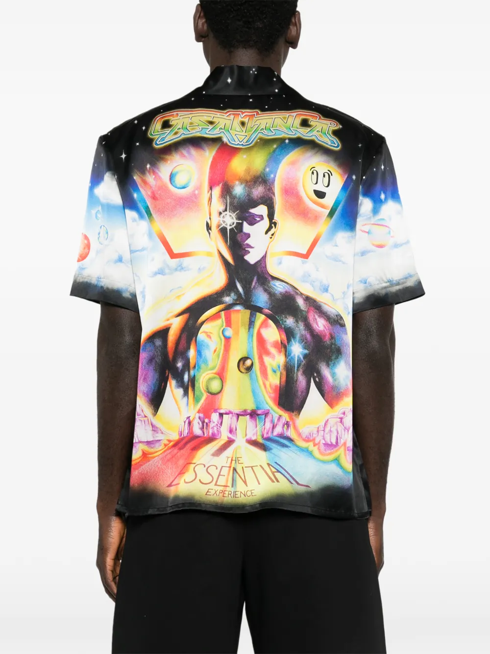 Casablanca galaxy-pint short-sleeve Shirt | Black | FARFETCH RO