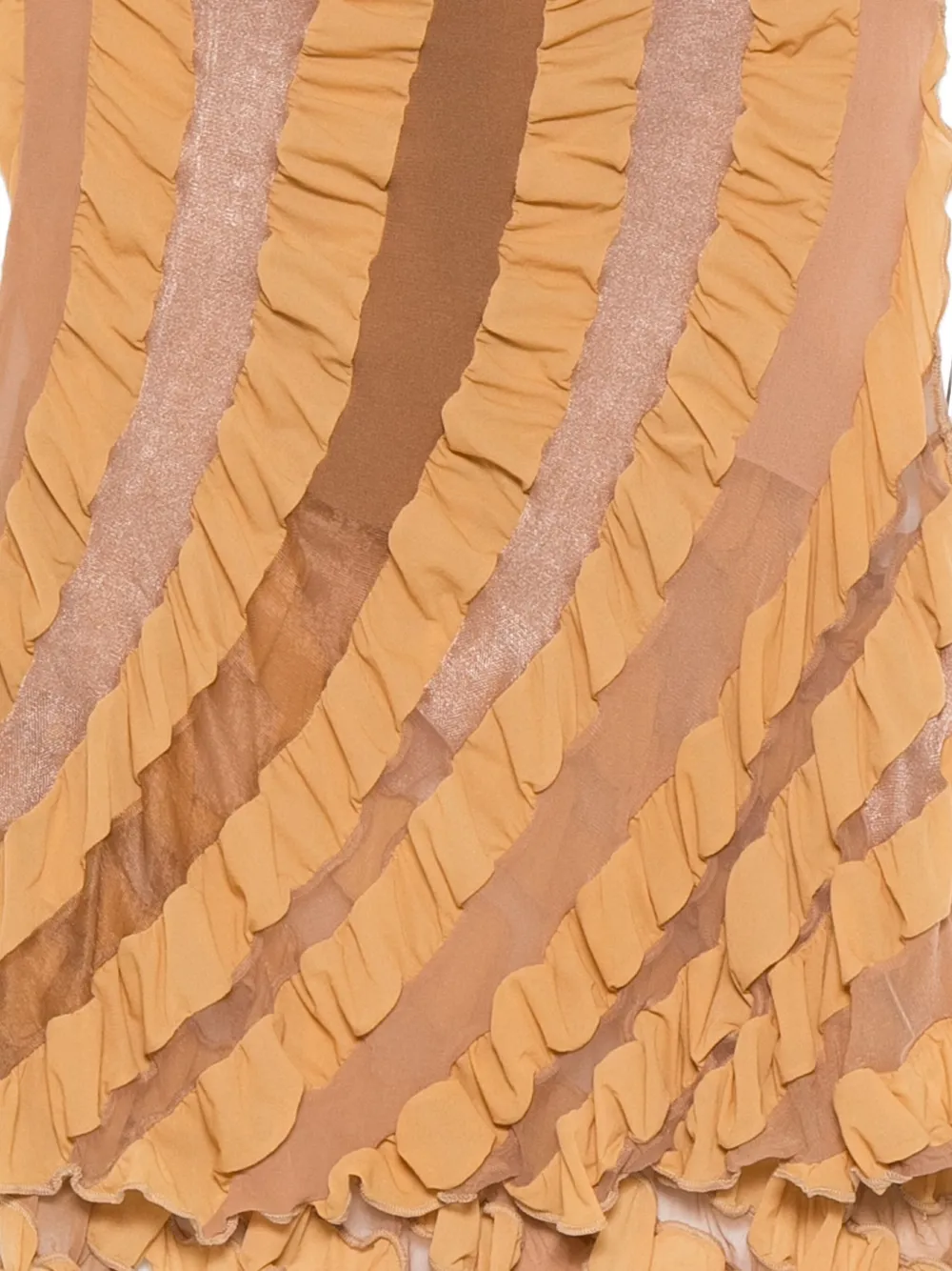 Anni Salonen Twisted Ruffles Top In Neutral