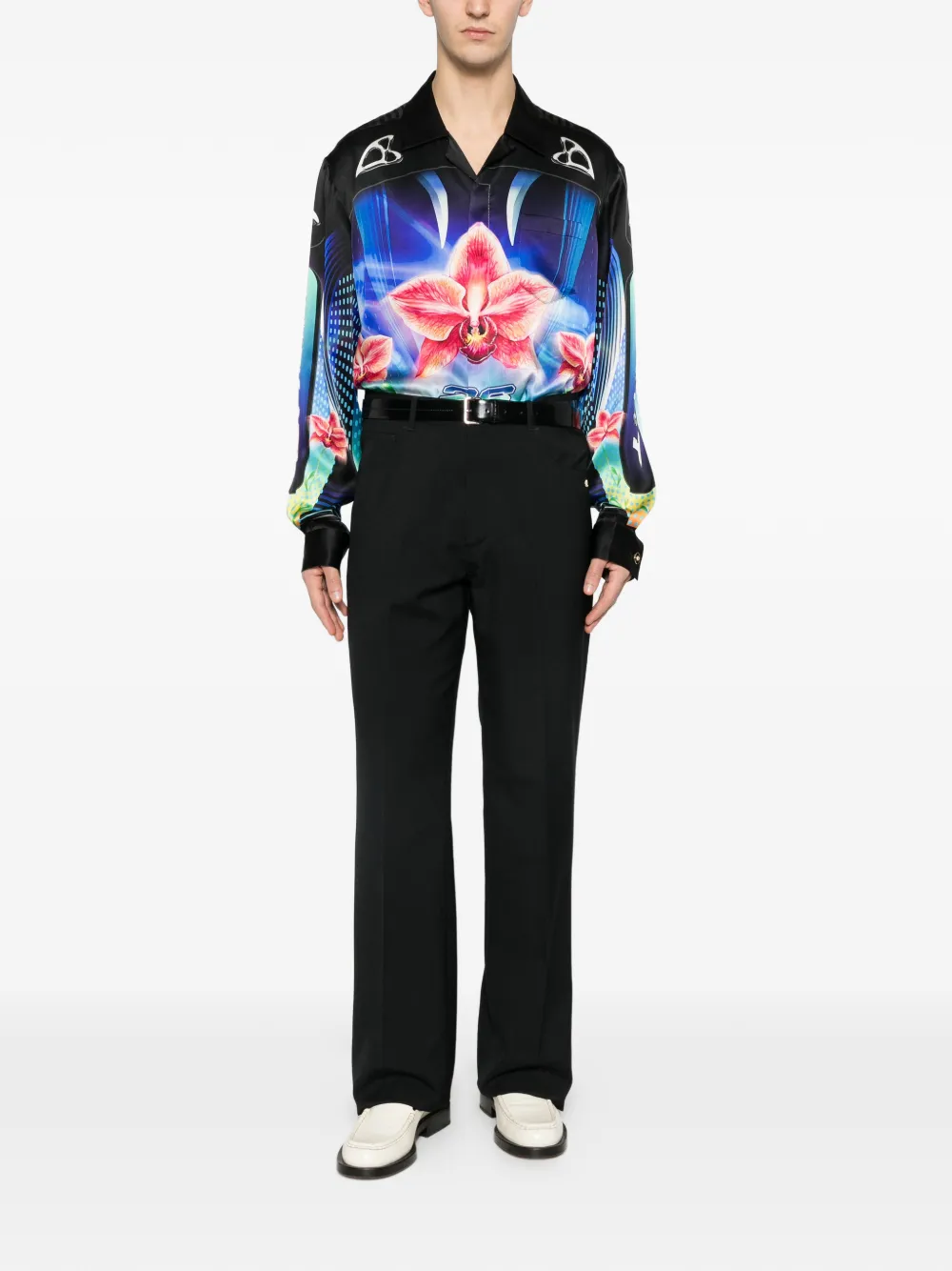 Casablanca Orchid Racer overhemd - Zwart