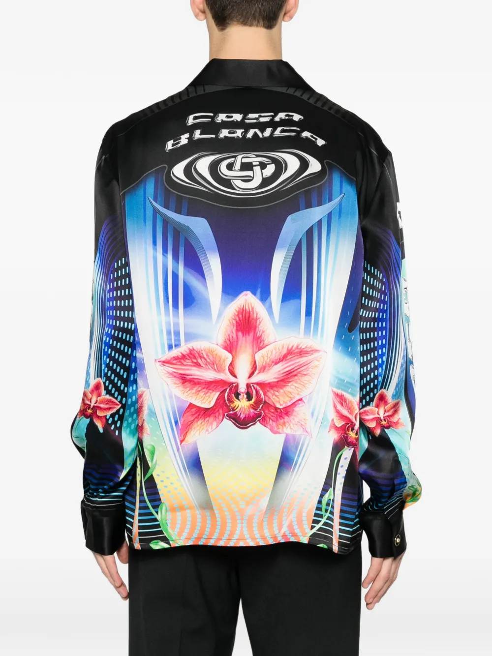 Casablanca Orchid Racer overhemd Zwart