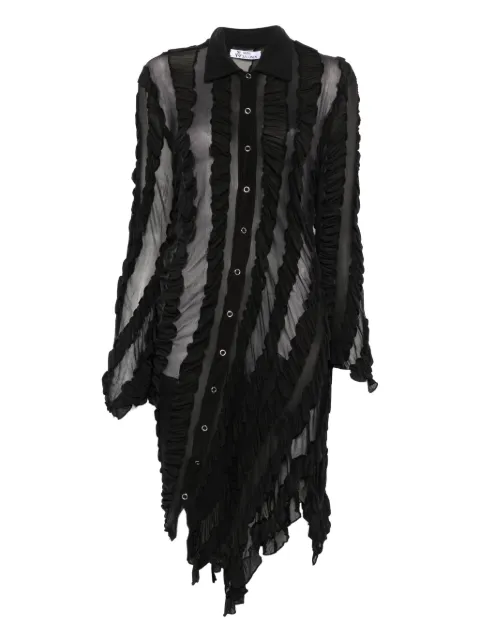 Anni Salonen vestido camisero midi con volantes